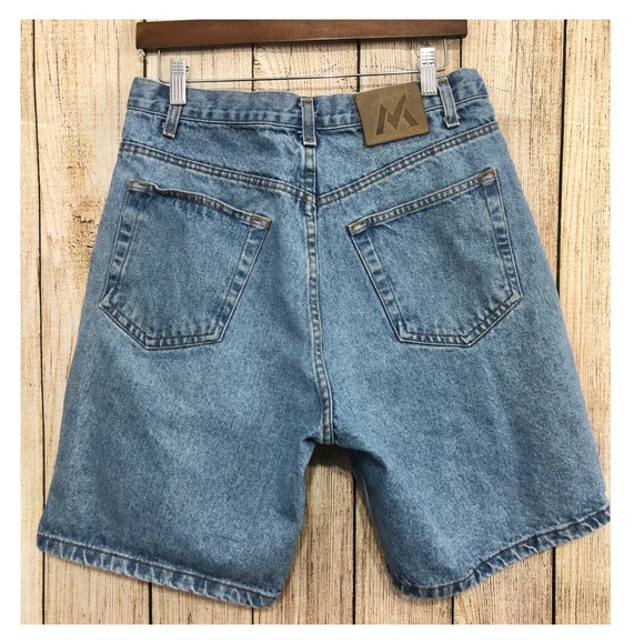 Vintage 9s High Waist Shorts Denim 